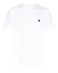 Мужская белая футболка с круглым вырезом от Marcelo Burlon County of Milan
