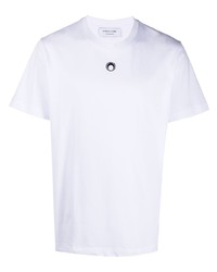 Мужская белая футболка с круглым вырезом от Marine Serre