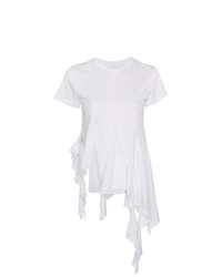 Женская белая футболка с круглым вырезом от MARQUES ALMEIDA