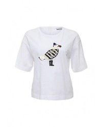 Женская белая футболка с круглым вырезом от MAX&amp;Co