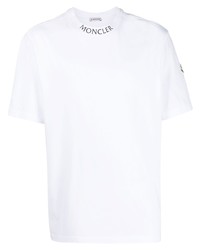 Мужская белая футболка с круглым вырезом от Moncler