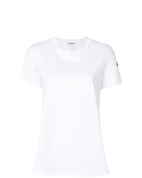 Женская белая футболка с круглым вырезом от Moncler