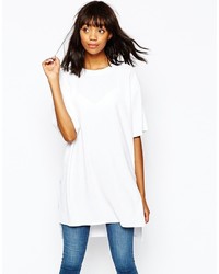 Женская белая футболка с круглым вырезом от Monki
