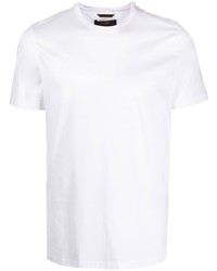 Мужская белая футболка с круглым вырезом от Moorer