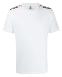 Мужская белая футболка с круглым вырезом от Moschino