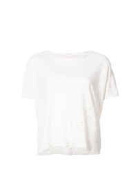 Женская белая футболка с круглым вырезом от Mother
