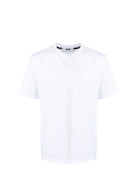 Мужская белая футболка с круглым вырезом от MSGM