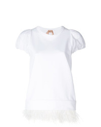 Женская белая футболка с круглым вырезом от N°21
