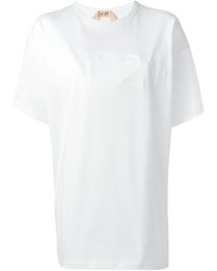 Женская белая футболка с круглым вырезом от No.21