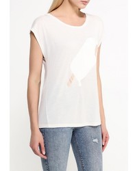 Женская белая футболка с круглым вырезом от Noisy May