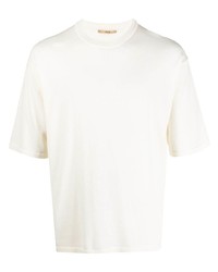 Мужская белая футболка с круглым вырезом от Nuur