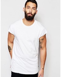 Мужская белая футболка с круглым вырезом от ONLY & SONS
