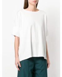 Женская белая футболка с круглым вырезом от Lemaire