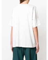 Женская белая футболка с круглым вырезом от Lemaire