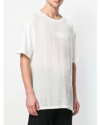 Мужская белая футболка с круглым вырезом от Ann Demeulemeester