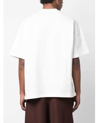 Мужская белая футболка с круглым вырезом от Jil Sander
