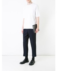 Мужская белая футболка с круглым вырезом от Lemaire