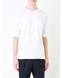 Мужская белая футболка с круглым вырезом от Lemaire