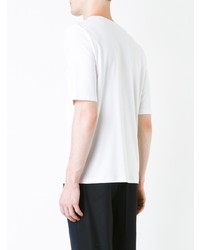 Мужская белая футболка с круглым вырезом от Lemaire