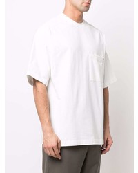 Мужская белая футболка с круглым вырезом от Oamc