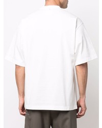 Мужская белая футболка с круглым вырезом от Oamc
