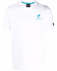 Мужская белая футболка с круглым вырезом от Paul & Shark