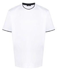Мужская белая футболка с круглым вырезом от Peserico