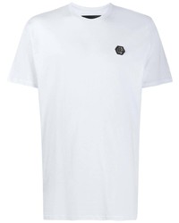 Мужская белая футболка с круглым вырезом от Philipp Plein