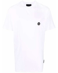 Мужская белая футболка с круглым вырезом от Philipp Plein