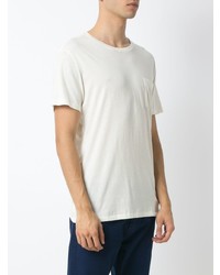Мужская белая футболка с круглым вырезом от OSKLEN