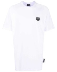 Мужская белая футболка с круглым вырезом от Plein Sport
