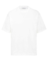 Мужская белая футболка с круглым вырезом от Prada