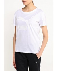Женская белая футболка с круглым вырезом от Puma