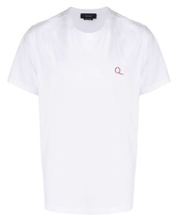 Мужская белая футболка с круглым вырезом от Qasimi