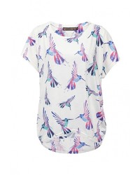 Женская белая футболка с круглым вырезом от QED London