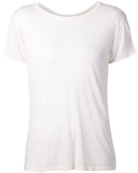 Женская белая футболка с круглым вырезом от R 13