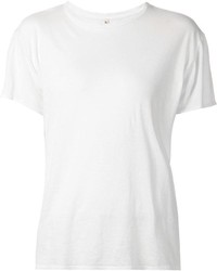 Женская белая футболка с круглым вырезом от R 13