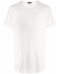 Мужская белая футболка с круглым вырезом от R13