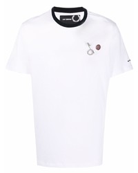 Мужская белая футболка с круглым вырезом от Raf Simons X Fred Perry