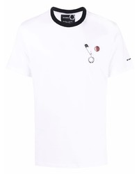 Мужская белая футболка с круглым вырезом от Raf Simons X Fred Perry