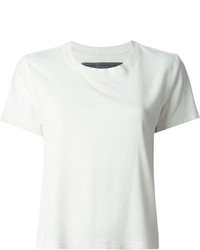 Женская белая футболка с круглым вырезом от Raquel Allegra