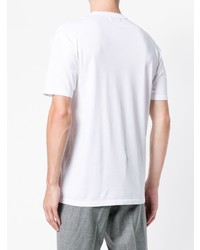 Мужская белая футболка с круглым вырезом от Mauro Grifoni