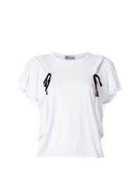 Женская белая футболка с круглым вырезом от RED Valentino
