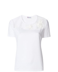 Женская белая футболка с круглым вырезом от RED Valentino