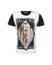 Мужская белая футболка с круглым вырезом от Religion