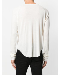 Мужская белая футболка с круглым вырезом от Haider Ackermann