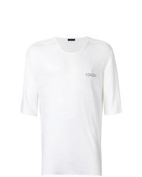 Мужская белая футболка с круглым вырезом от Riccardo Comi