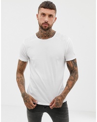 Мужская белая футболка с круглым вырезом от Ringspun