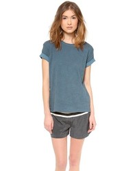 Женская белая футболка с круглым вырезом от Vince