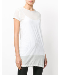 Женская белая футболка с круглым вырезом от Rick Owens
